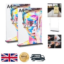 Mehrzweck 2 Stück A4 Acryl Display Ständer für Aktionen & Menüs