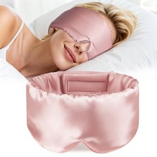 100 Mulberry Silk Sleep Mask - Soft, Adjustable, Blocks Light, Side Sleepers