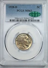 1928-D Buffalo Nickel 5C PCGS MS63 CAC