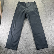 Lee Extreme Motion Pant Mens 34x32 Black Cotton Chino Straight Preppy Business