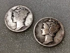 Pair Silver Mercury Dimes: 1920 and 1923 *@ MELT*