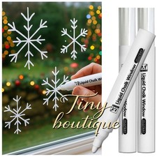3 X White Liquid Chalk Marker Pen for Glass Windows Mirrors Christmas decoration