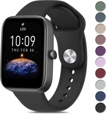 Silicone Strap Compatible with Amazfit GTR 42mm and Bip 3, 20mm Quick Release