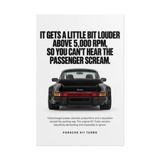Porsche 911 Turbo Poster - Black 930 Whale Tail Classic Car Wall Art Porsche 911 Turbo Poster - Black 930 Whale Tail Classic Car Wall Art