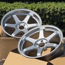 Set Of 4 Volk Racing Te37sl 19x9.5 22 19x10.5 35 5x112 Diamond Silver A90