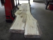 chainsaw milled live edge red oak spalted slab 3 1/2'' x 28-36'' x 120''