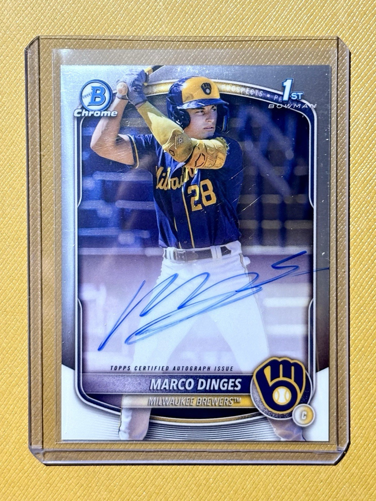 2025 Bowman Chrome - Prospect Autographs Marco Dinges, Marco Dinges #CPA-MD (AU,