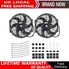 Dual 14 Electric Radiator Fans 3000cfm 12v Reversible Pusher Puller Kit