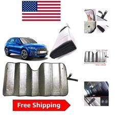 Heavy-duty 58 X 27.5 Inch Windshield Sunshade - Blocks Uv Rays Effectively