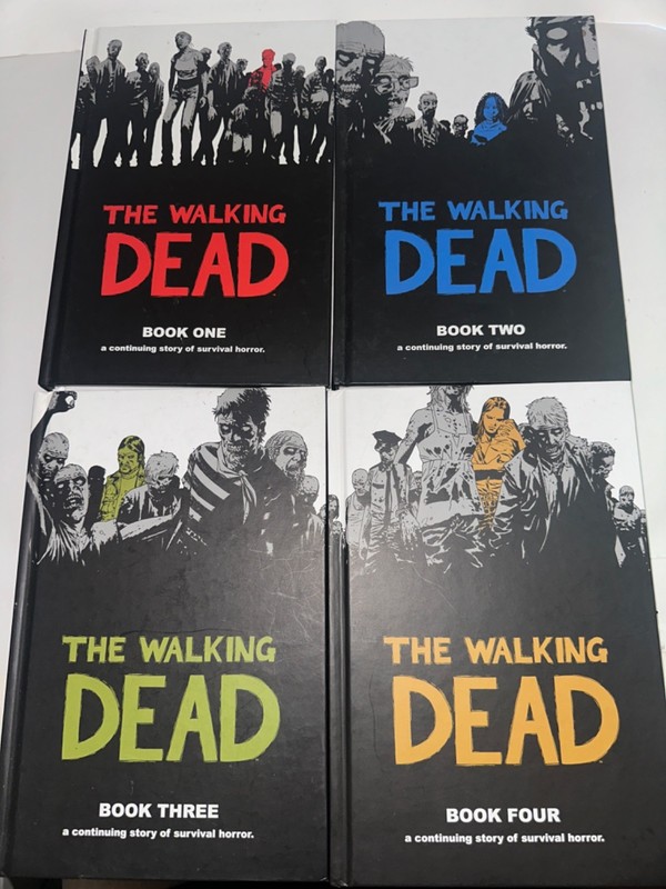 The Walking Dead Hardcover Comic Book Lot Volumes 1, 2, 3, 4 excellent shape