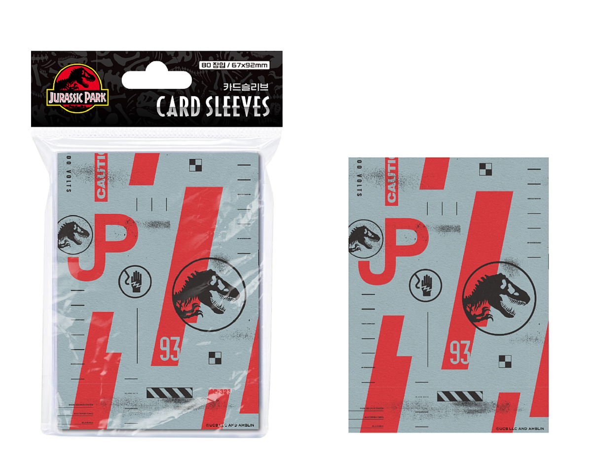 Jurassic Park TCG Card Sleeves caution blue 80pcs Standard Size Sealed |  eBay