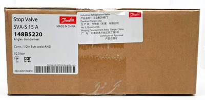 1PC- Danfoss 148B5220 Shut-off valve, SVA-S 15, Steel, Max. Working Pressure 754