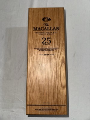 Macallan 25 Year Old Single Malt EMPTY Wooden Box 2024 Release *No Bottle