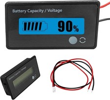 12V 24V 36V 48V Car Battery Meter, Lead-Acid Lithium-ion with Alarm, Battery ...