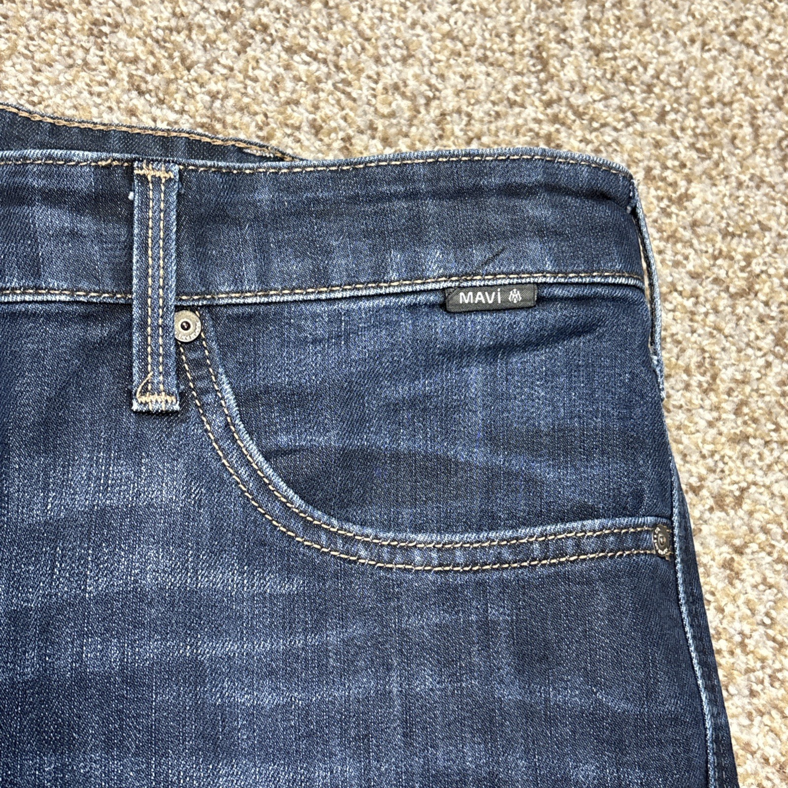 Mavi Matt Relaxed Straight Leg Denim Jeans Men's Size 40x30 Fits 40 X 28 - View 4