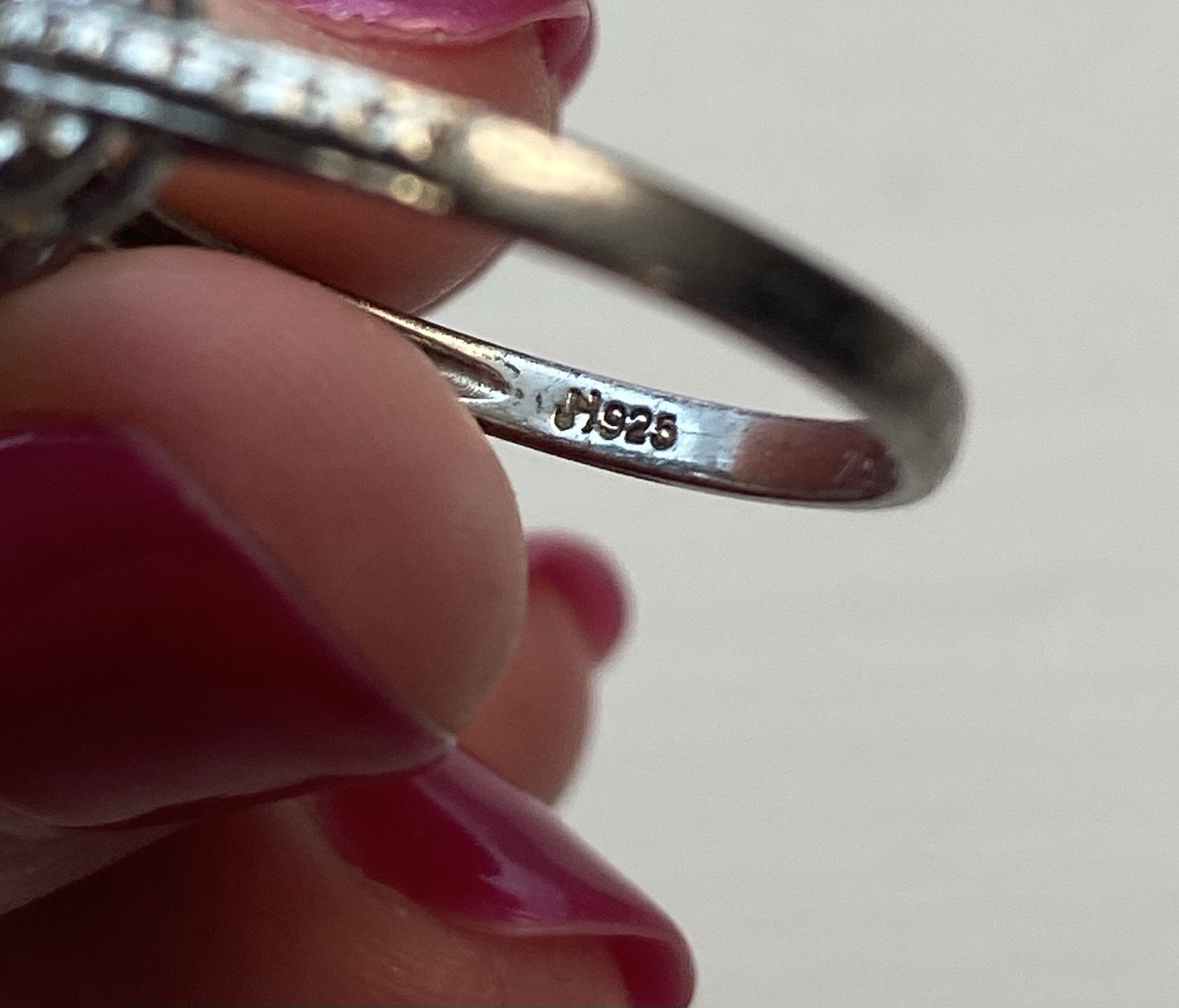 Sterling Silver Lab Created Ruby Heart Ring Size 7 - image 2