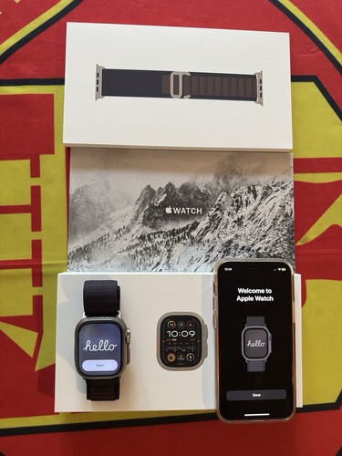 Apple Watch Ultra 2 49mm Titanium Indigo Alpine Loop M GPS + Cellular Unlocked