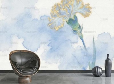 3D Carnation Plant Watercolor Wall Murals Wallpaper Murals Wall Sticker 2