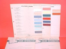1956 Buick Roadmaster Super Century Special Riviera Convertible Paint Chips 1956 Buick Roadmaster Super Century Special Riviera Convertible Paint Chips
