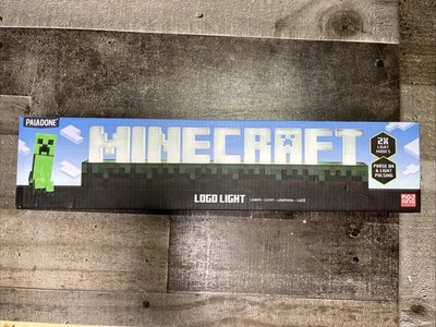 Minecraft Logo Light Lamp Officially Licensed Desktop, New in Box! 2 Light Modes