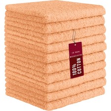 10 Pack 100 Cotton Wash Cloth, Luxurious Soft, 12 x 12 inch Ultra Absorbent,...
