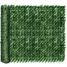 Artificial Ivy Privacy Fence Screen, 120x40 inch Faux Hedge Fence Panel Green...
