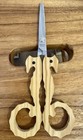Anthropology Seahorse Scissors Wooden Handle Stainless Steel Blade — photo 1
