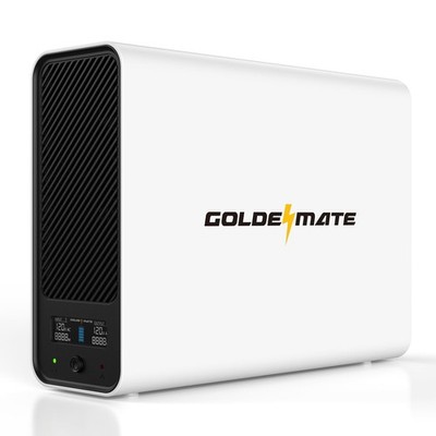 GOLDENMATE 1000VA LiFePO4 UPS 800W Battery Backup Pure Sine Wave White for PC