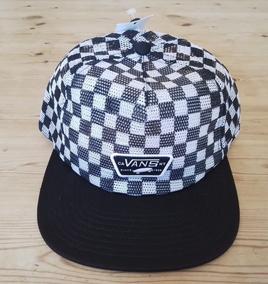 Vans Full Patch Mesh Baseball Cap, schwarz-weiß Chequerboard Design NEU