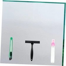 Frosted Glass Window Film with Tools,Reusable Window 23.6Inch×78.7Inch Pure