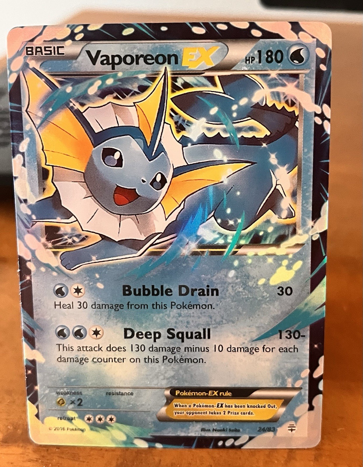 Vaporeon EX 24/83 Generations Holo
