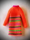 Vintage Mattel  Skipper #1956 Skimmy Stripes Doll Dress And Shoes  1966 Japan