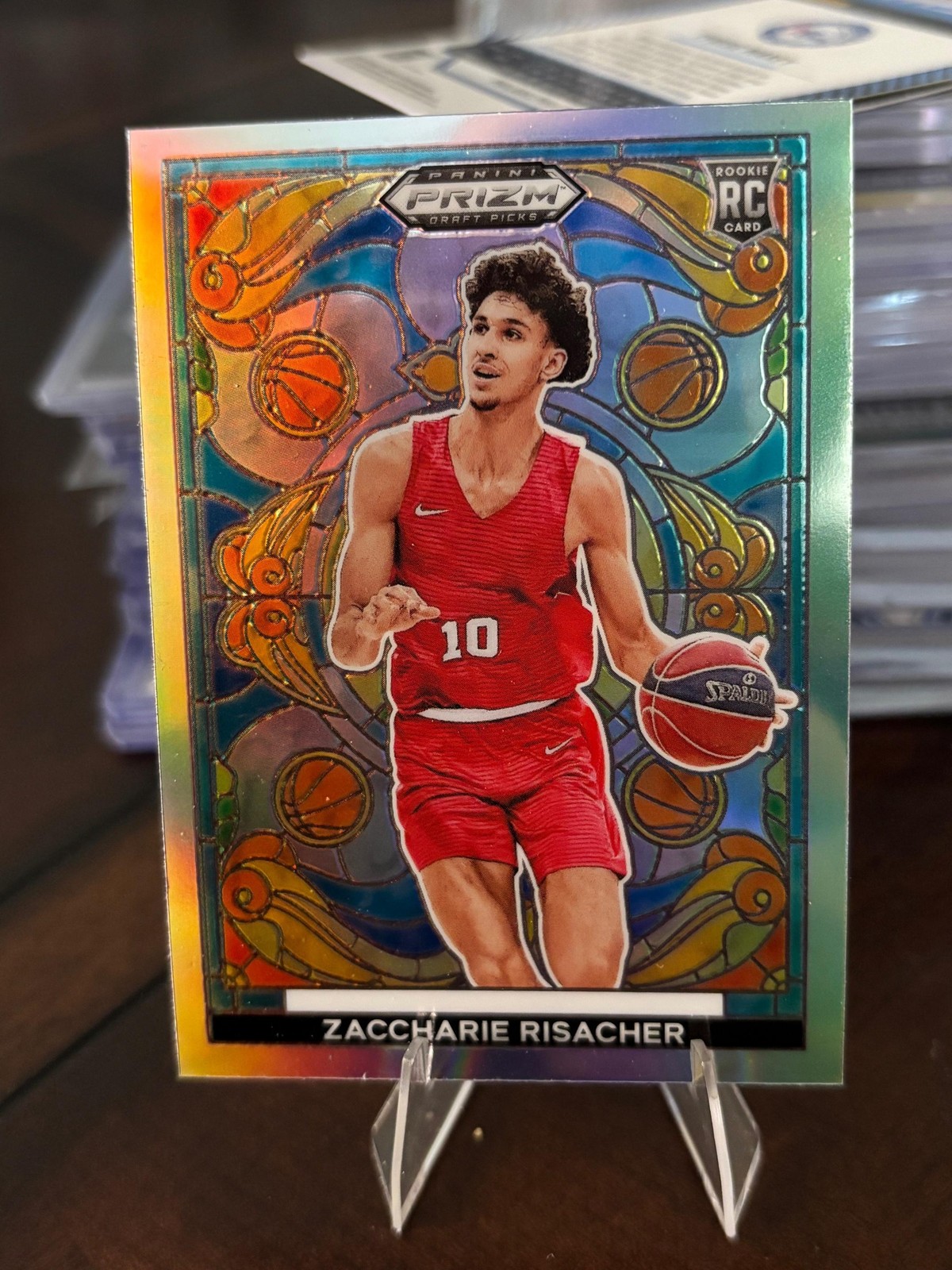 2024 Panini Prizm Draft Picks - Stained Glass #9 Zaccharie Risacher