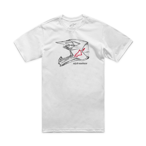 ALPINESTARS 1214-73116-20-S MX HELMET CSF TEE WHITE SM