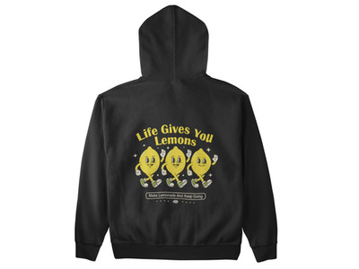 When Life Gives You Lemons Hoodie Cute Lemon Graphic Unisex Pullover Sweatshirt
