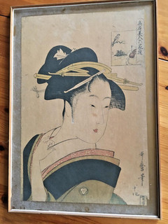 Altes Bild Farbholzschnitt Utamaro 1753 1806