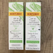 Burt's Bees Sensitive Skin SPF 30 Gentle Day Lotion 1.8 Oz Lot Of 2