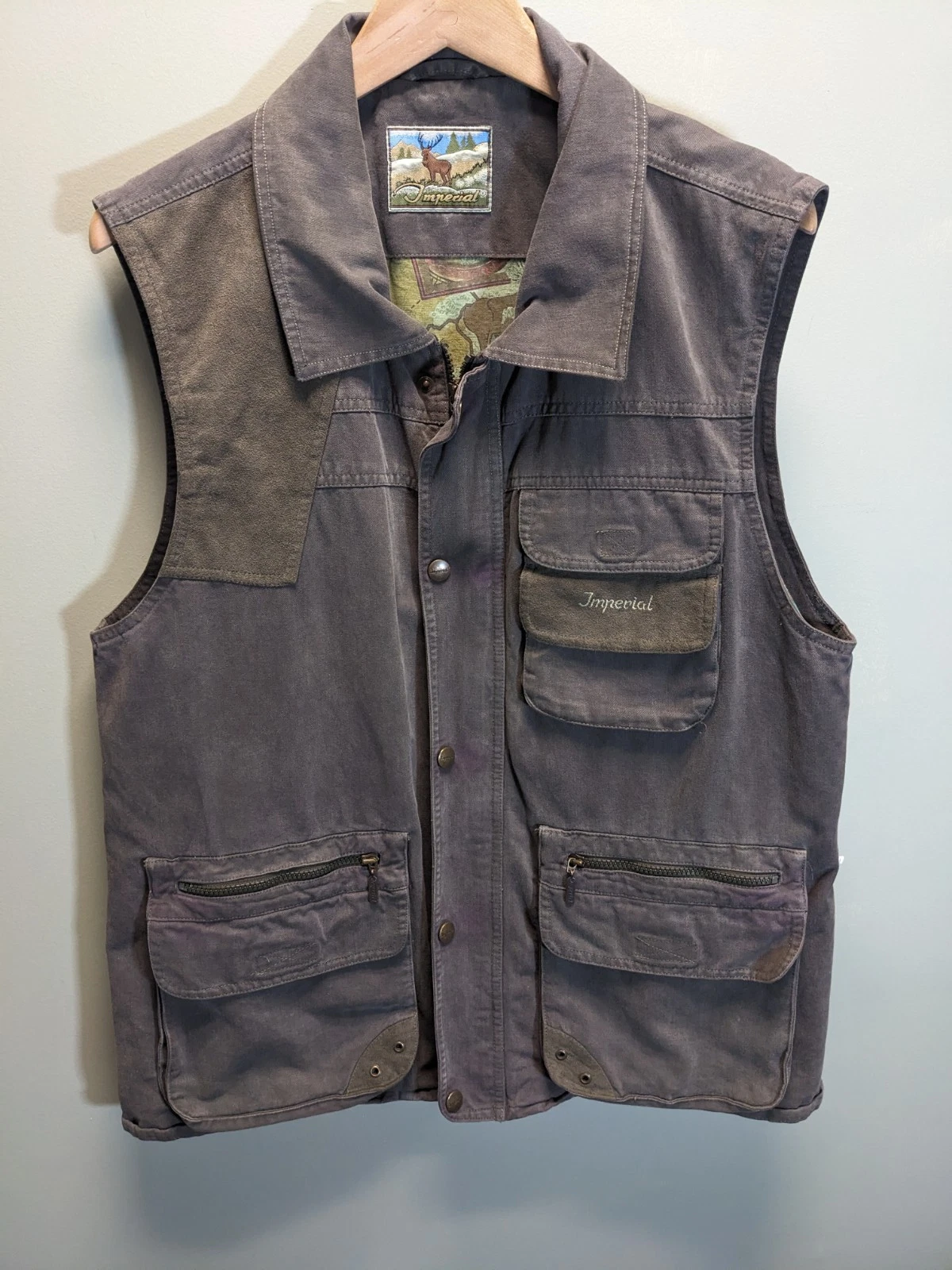 Imperial Hunting Photography Outdoors Vest XL Army Green EUC