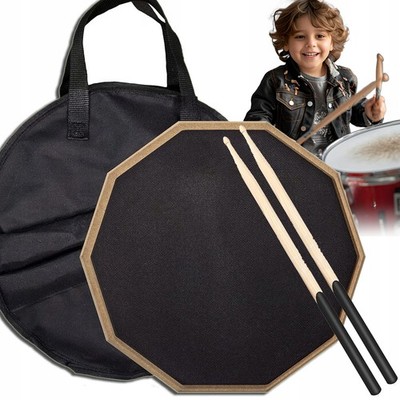Schlagzeug Übungspad 12 Zoll Schlagzeug-Pad Gummi Dumb Drum Practice Pad Schwarz