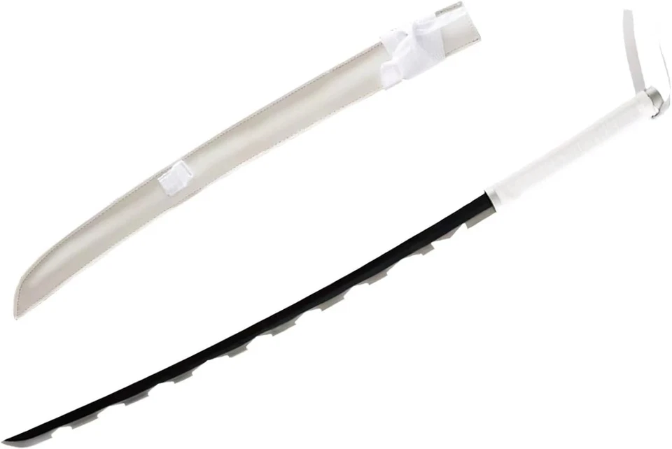 Cazador de demonios Inosuke Hashibira gris Nichirin espada Katana utilería de metal Foto 3 de 4