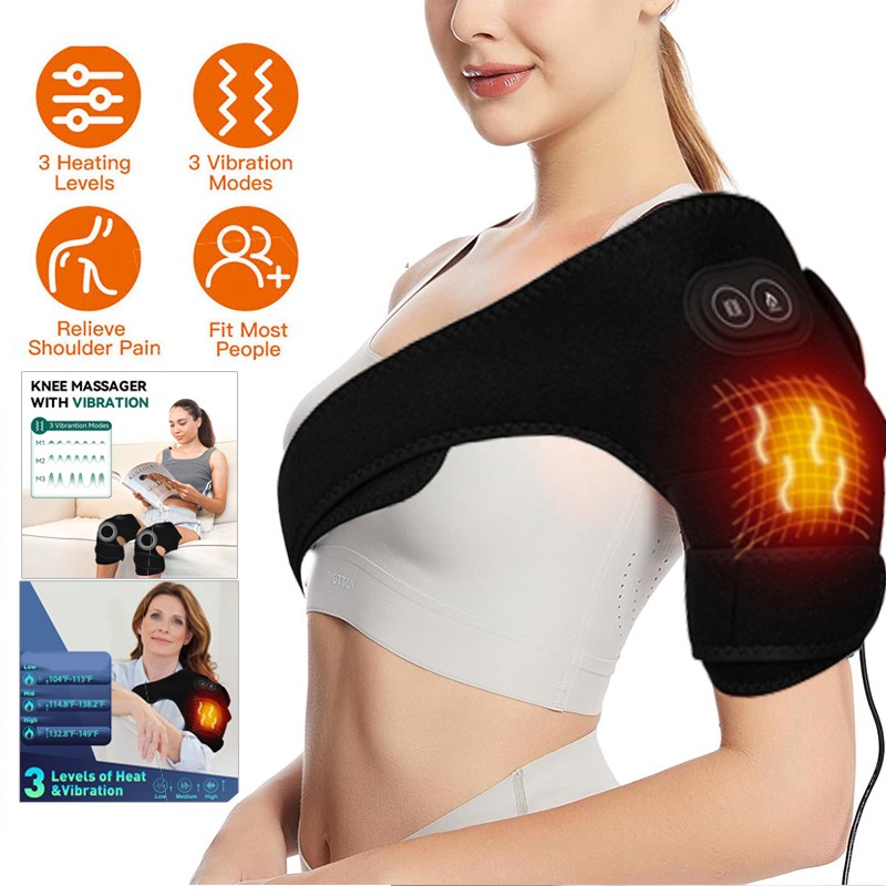 Heated Shoulder Wrap Vibration Massager Heated New