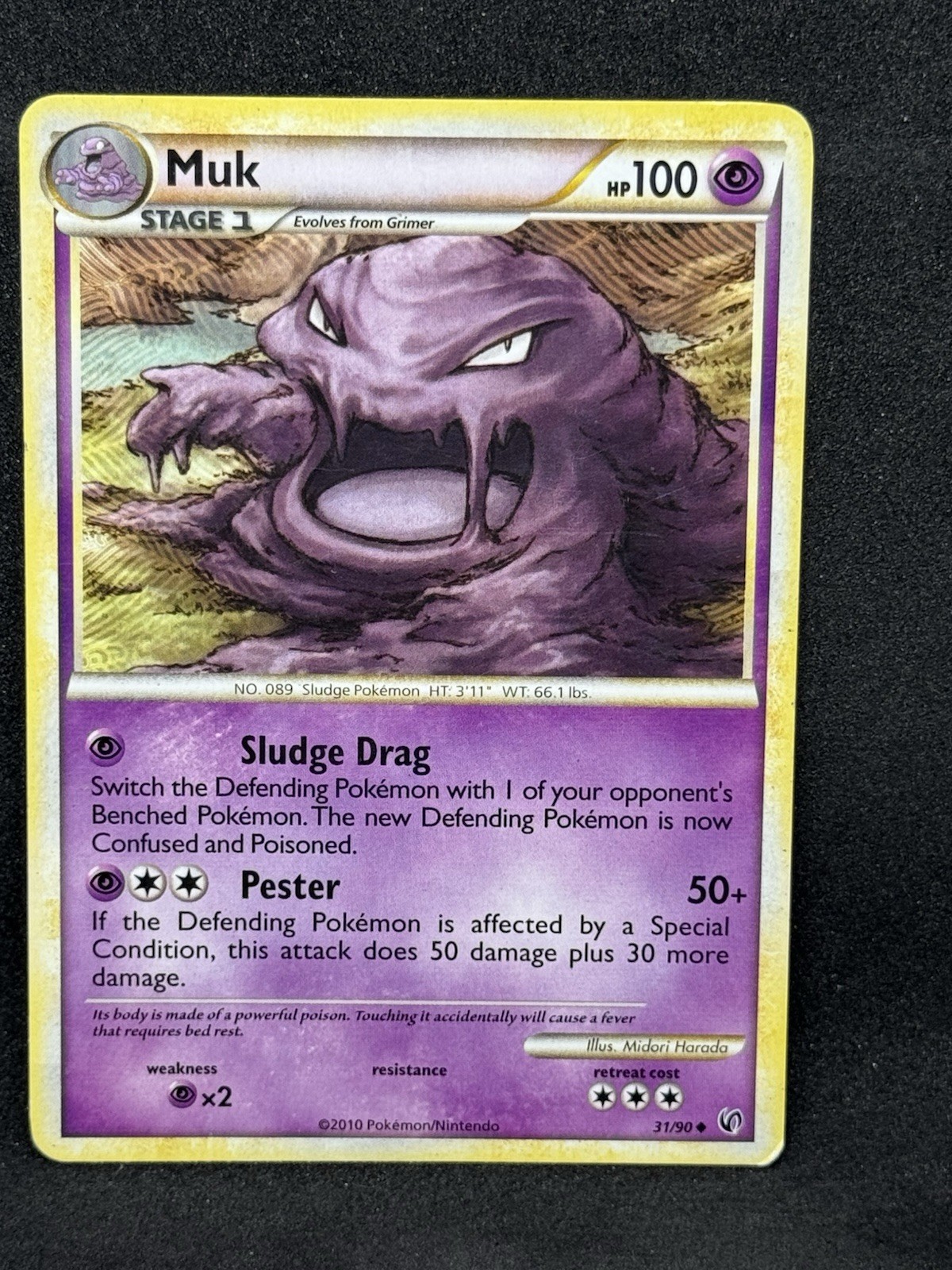 Pokemon Card HeartGold SoulSilver Undaunted 31/90 Muk