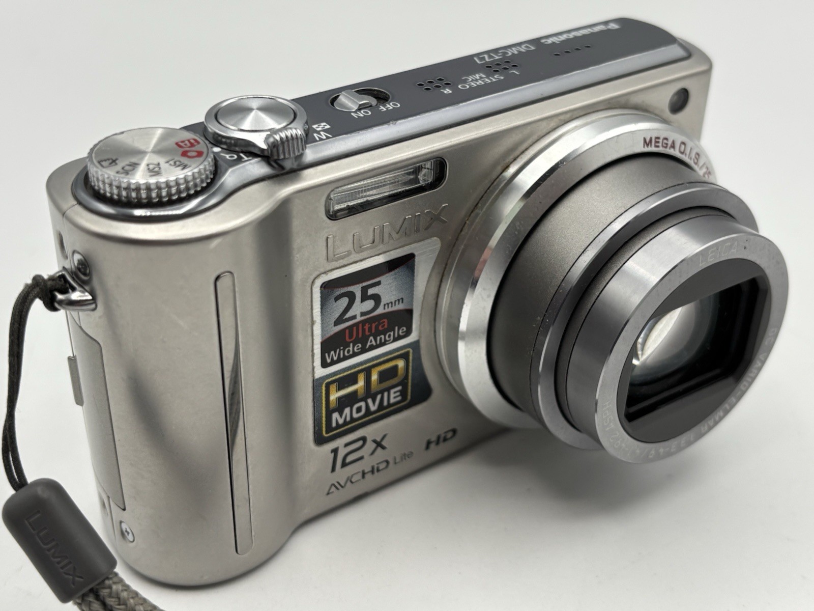 Panasonic LUMIX DMC-TZ7 10.1MP Digital Camera - Silver - Read Description