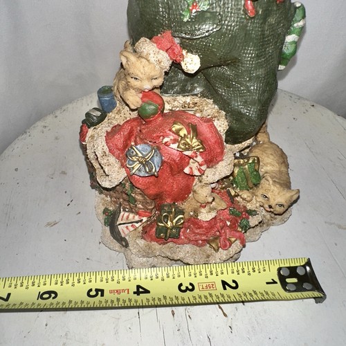 10” Vintage Three Hands Corp Santa Claus Making Toys Christmas Resin Figurine - Picture 14 of 14