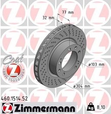 For Porsche 944 89 Zimmermann Sport-z Front Passenger Side Brake Rotor For Porsche 944 89 Zimmermann Sport-z Front Passenger Side Brake Rotor