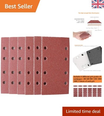 Easy Change Klett Schleifblätter, 30 Stück mit 8 Löchern für alle Schleifer