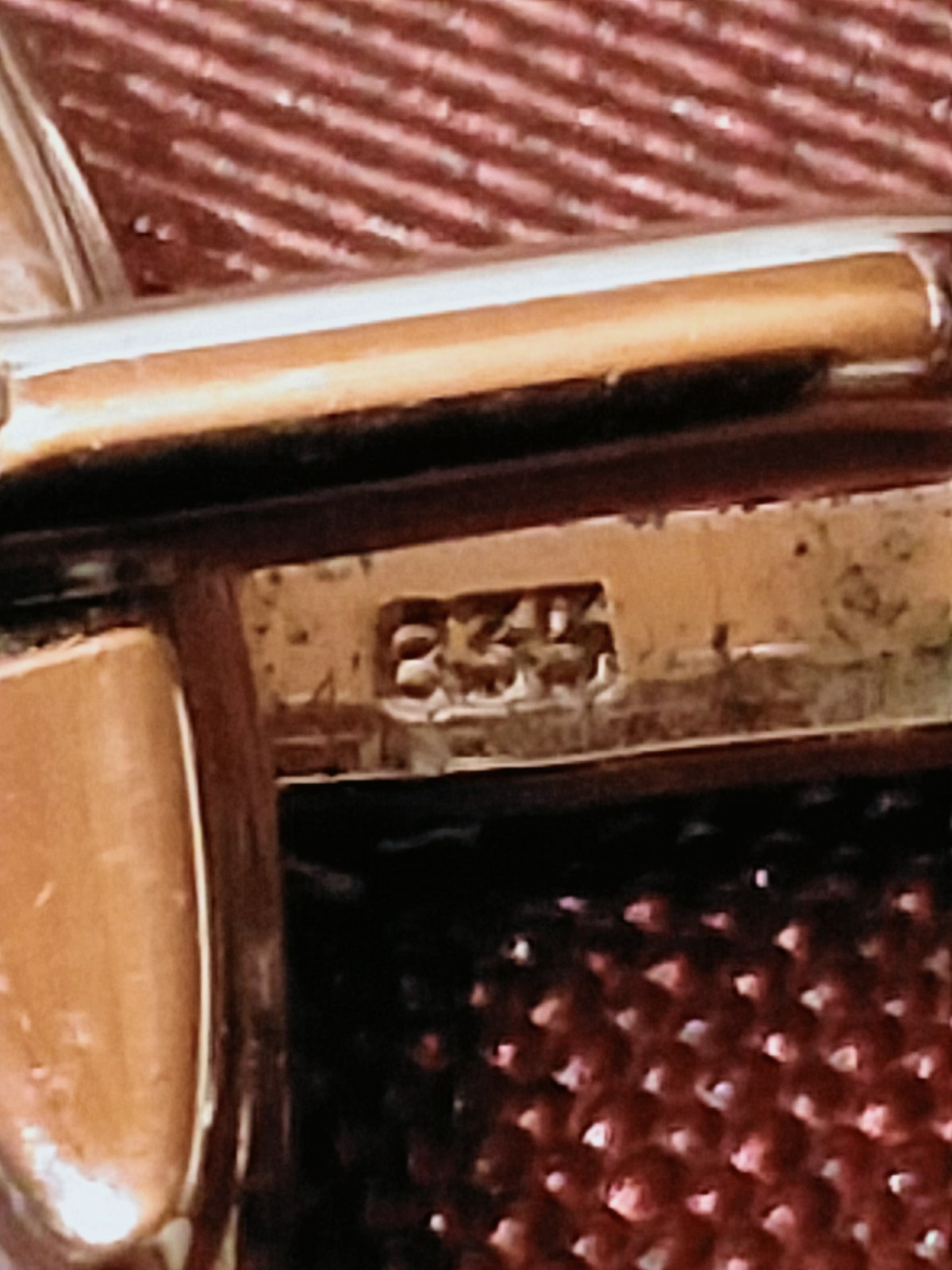 Solid Silver Modern Rectangular Cufflinks Spiral … - image 6