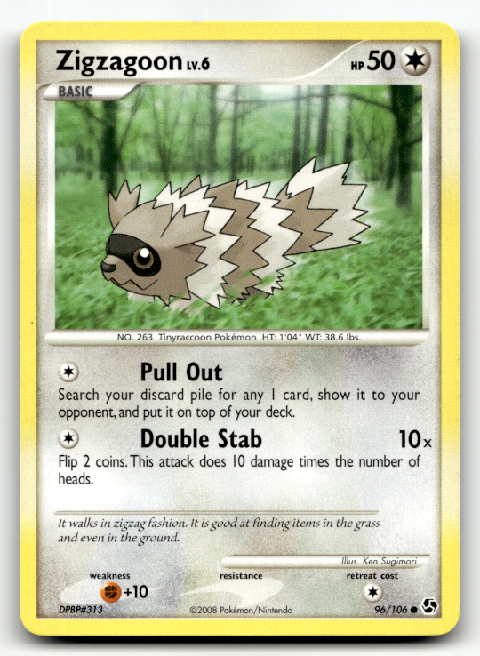 Zigzagoon 96/106 Normal Common Great Encounters LP