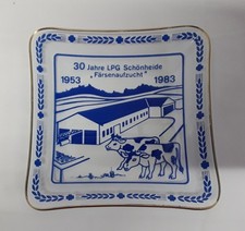 alte DDR Glas Andenken Schale 30 Jahre LPG Sc...