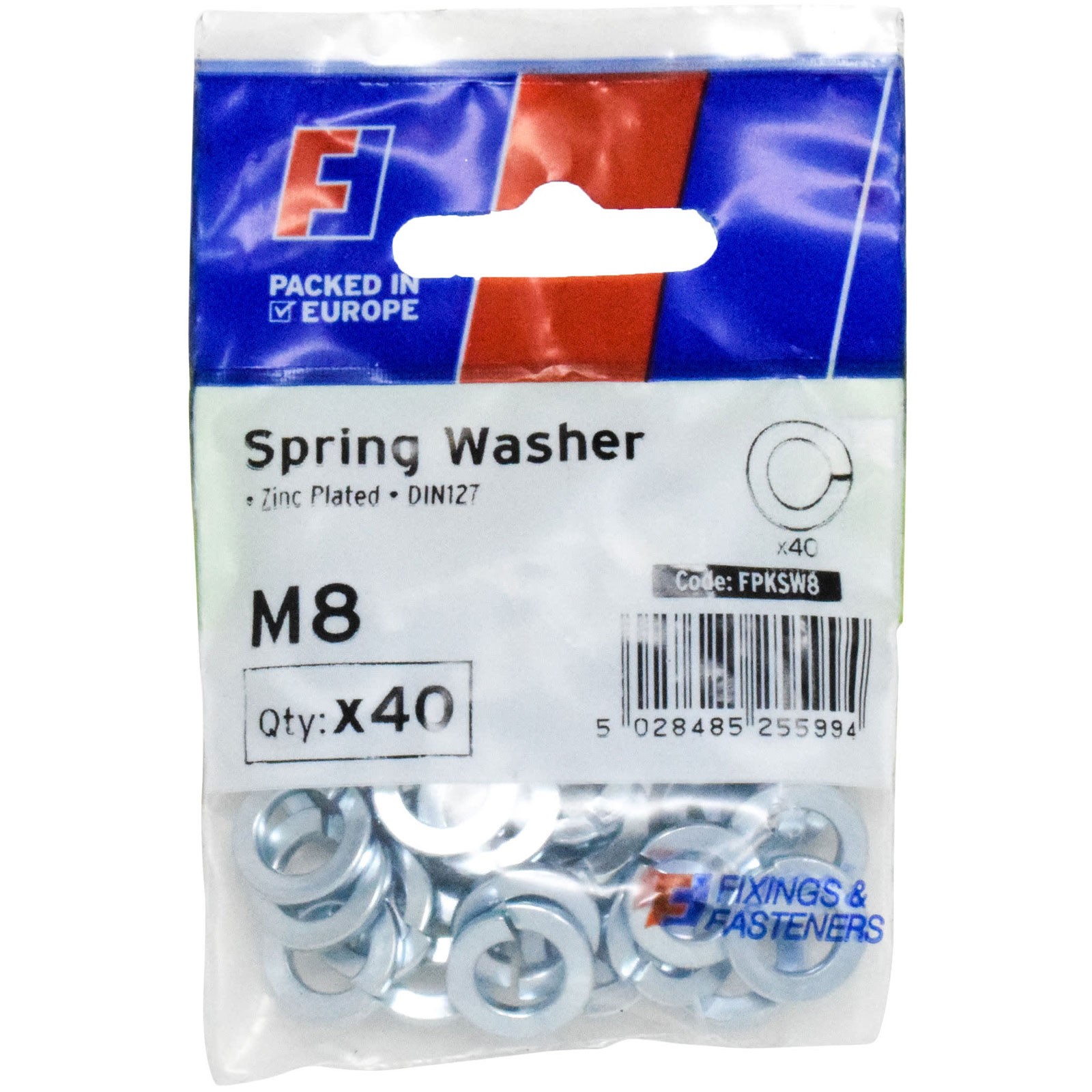 ForgeFix Spring Washer M8 ForgePack 40